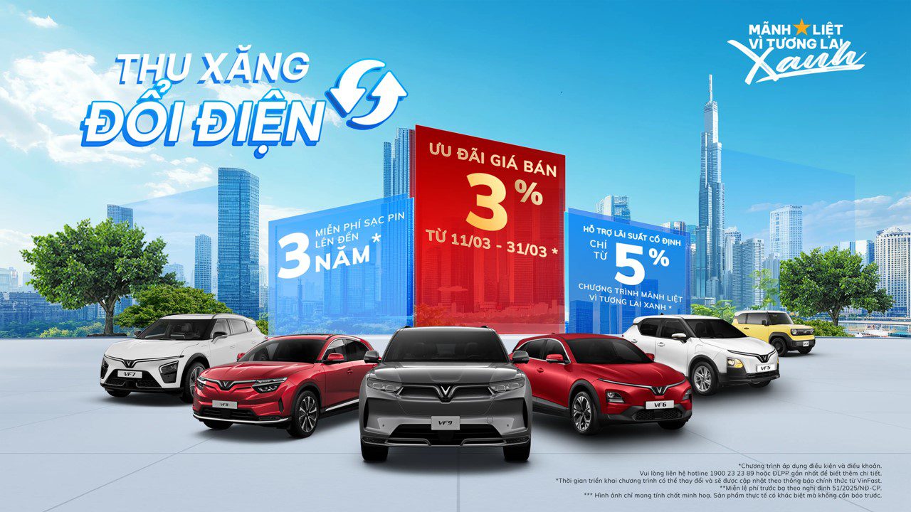 Vinfast Ninh Bình và chi tiết chương trình ưu đãi từ Vinfast Thu xăng đổi điện 2026